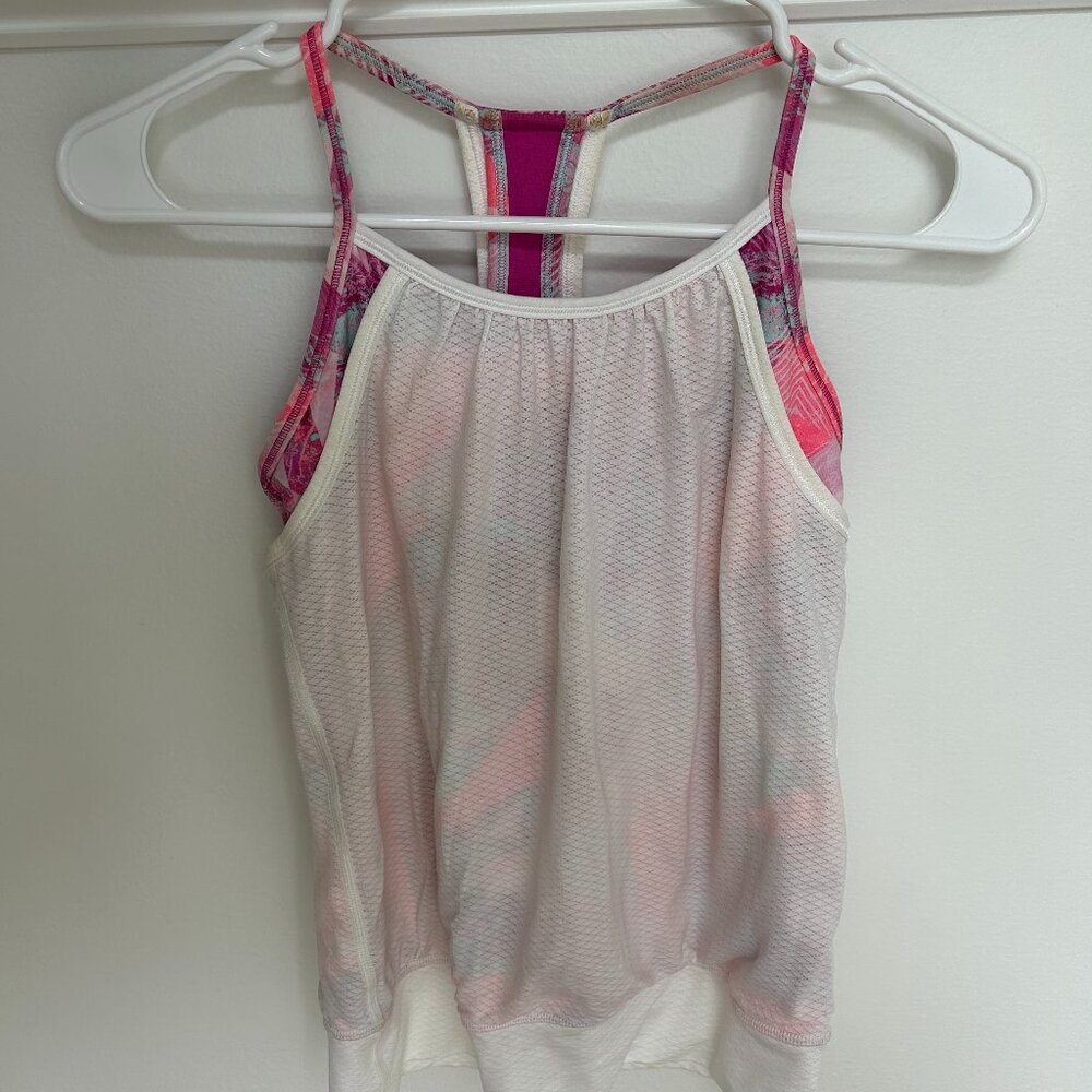 Ivivva Lululemon Girls Double Dutch Layer Tank Top